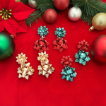 Load image into Gallery viewer, Christmas Bow Earrings