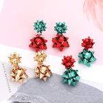 Load image into Gallery viewer, Christmas Bow Earrings