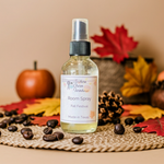 Load image into Gallery viewer, Room spray bottle labeled 'Fall Festival' on a decorative surface with pumpkins and leaves. Southern Charm Farmhouse.