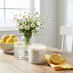 Load image into Gallery viewer, Fresh and clean Lemon Verbena farmhouse candle in a large 2-wick glass jar, perfect for kitchen fragrance. Southern Charm Farmhouse.