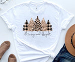 Load image into Gallery viewer, Merry and Bright Gold Christmas Tree Shirt