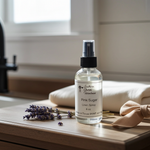 Load image into Gallery viewer, 4 oz Bottle of Southern Charm Farmhouse Pink Sugar Linen Spray on a wooden surface with lavender flowers. Southern Charm Farmhouse.