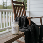 Load image into Gallery viewer, Storm Watch scented 16 oz Mason jar candle with notes of fresh rain, ozone, and leafy greens - Southern Charm Farmhouse