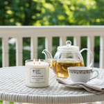 Load image into Gallery viewer, White Tea and Ginger scented 2-wick candle with notes of citrus, peony, and fresh ginger - Southern Charm Farmhouse