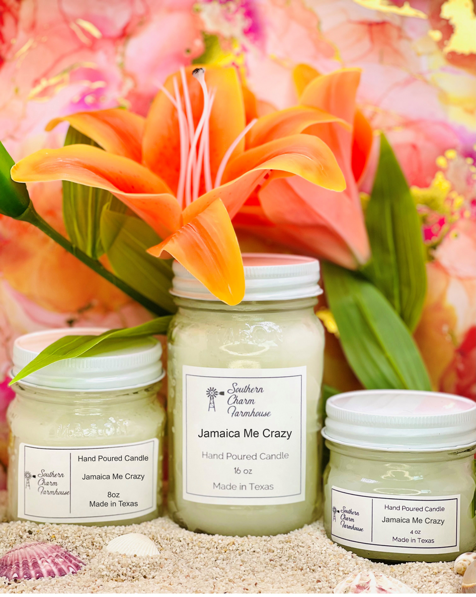 Jamaica Me Crazy/Scented Candle/Hand poured/ Candles/ Wax Melts