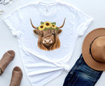 Load image into Gallery viewer, Cow with Yellow Flowers Shirt