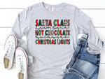 Load image into Gallery viewer, Santa Claus, Hot Chocolate, Christmas Lights Shirt