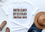 Load image into Gallery viewer, Santa Claus, Hot Chocolate, Christmas Lights Shirt