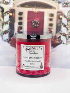 Home 4 the Holidays Candle, 2 Wick