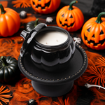 Load image into Gallery viewer, Black Halloween Pumpkin Candle, 2 Wick
