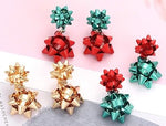 Load image into Gallery viewer, Christmas Bow Earrings
