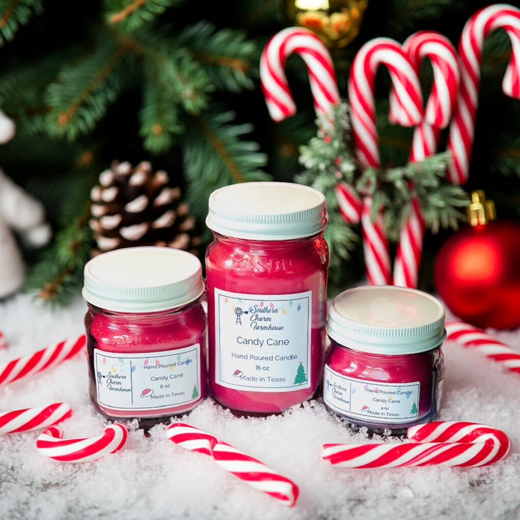 Candy Cane Candle