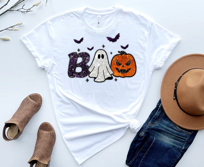 Glitter BOO Halloween Shirt