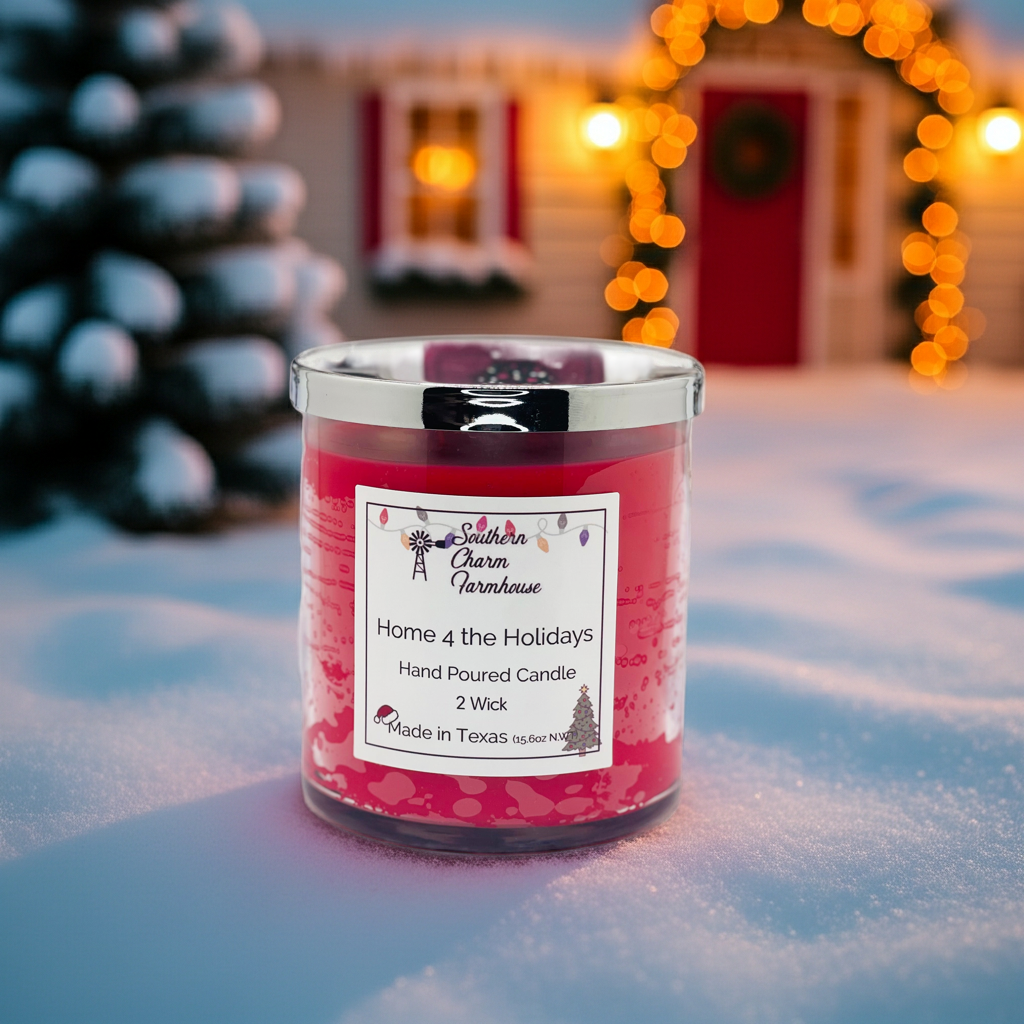 Home 4 the Holidays Candle, 2 Wick