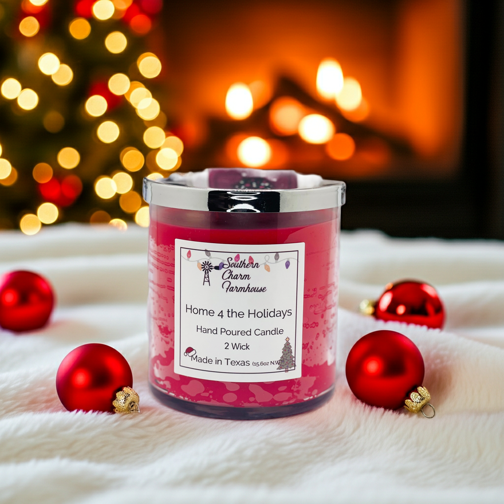 Home 4 the Holidays Candle, 2 Wick