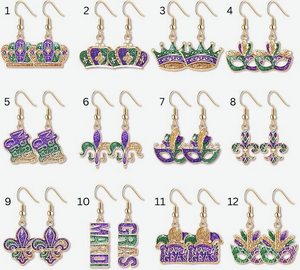 Mardi Gras Earrings