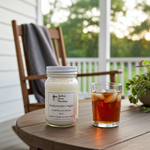 Load image into Gallery viewer, Midsummer's Night scented 16 oz Mason jar candle with notes of dark musk, patchouli, and sage - Southern Charm Farmhouse
