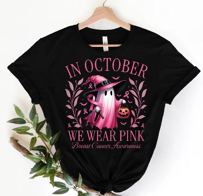 In October we wear Pink Ghost Shirt