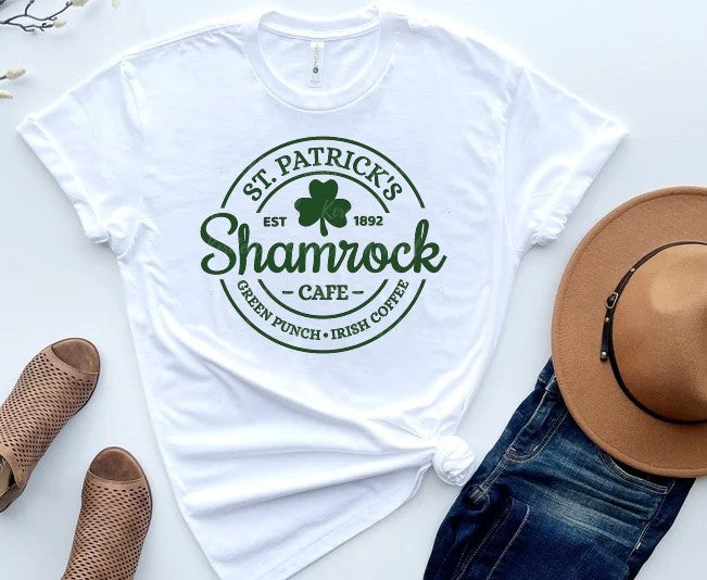 St Patrick's Day Shamrock Cafe Shirt