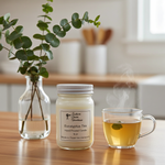 Load image into Gallery viewer, Eucalyptus Tea scented 16 oz Mason jar candle with herbal notes of crushed eucalyptus and soothing green tea - Southern Charm Farmhouse
