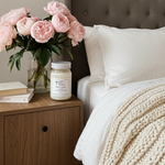 Load image into Gallery viewer, Strongly scented 16 oz Sweet Grace Mason jar candle with a high-fragrance wax blend for a long-lasting, inviting aroma. Southern Charm Farmhouse.
