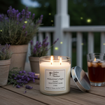 Load image into Gallery viewer, Midsummer's Night scented 2-wick candle with deep notes of musk, patchouli, and sage - Southern Charm Farmhouse
