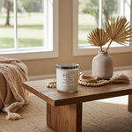 Load image into Gallery viewer, 2 Wick hand poured Sweet Grace Candle on a wooden table with decorative elements in a bright room. Southern Charm Farmhouse.

