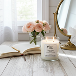 Load image into Gallery viewer, Sweet Grace (type) scented 2-wick candle with notes of passion fruit, apricot, and warm patchouli - Southern Charm Farmhouse
