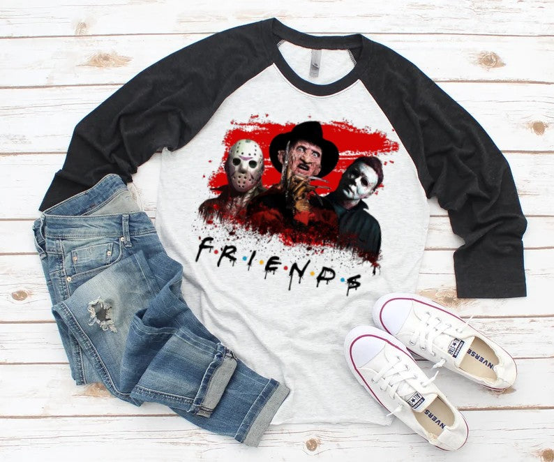 Freddy Kruger & Friends 3/4 Halloween Shirt