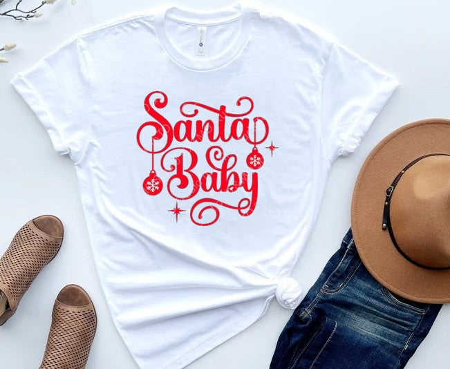 Santa Baby Red Print Shirt