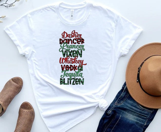 Dancer, Vixen, Blitzen Christmas Shirt