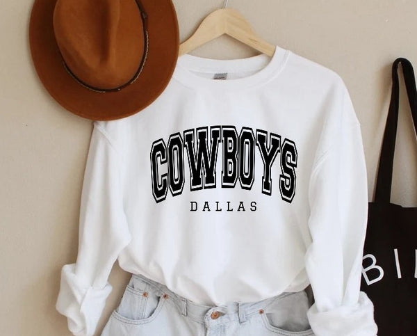 Dallas Cowboy Shirt/ T Shirts/ Sweatshirt/ Sports Shirts/ X- Large / White / Sweatshirt