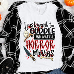 Load image into Gallery viewer, Horror Movie Cuddle Shirt
