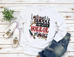 Load image into Gallery viewer, Horror Movie Cuddle Shirt
