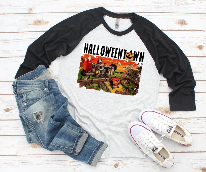 Halloweentown 3/4 sleeve shirt