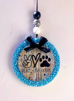 Load image into Gallery viewer, Peace, Love, Dogs Car Freshie
