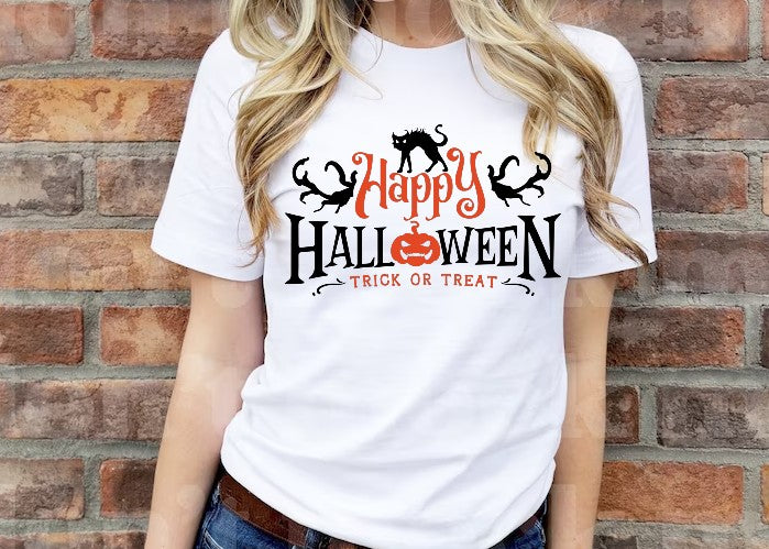 Happy Halloweenw/ orange Shirt