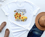 Load image into Gallery viewer, Sunflower Wishes &amp; Honey Bee kisses Shirt
